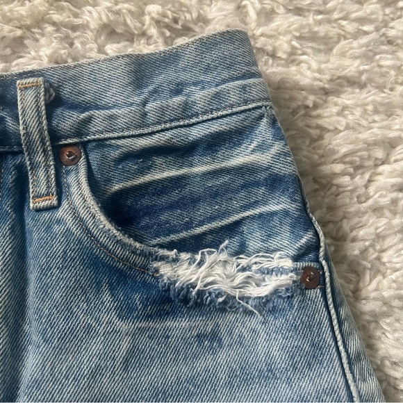 Agolde Vintage High Rise Distressed Dee Jean Shorts 23 - Picture 10 of 14